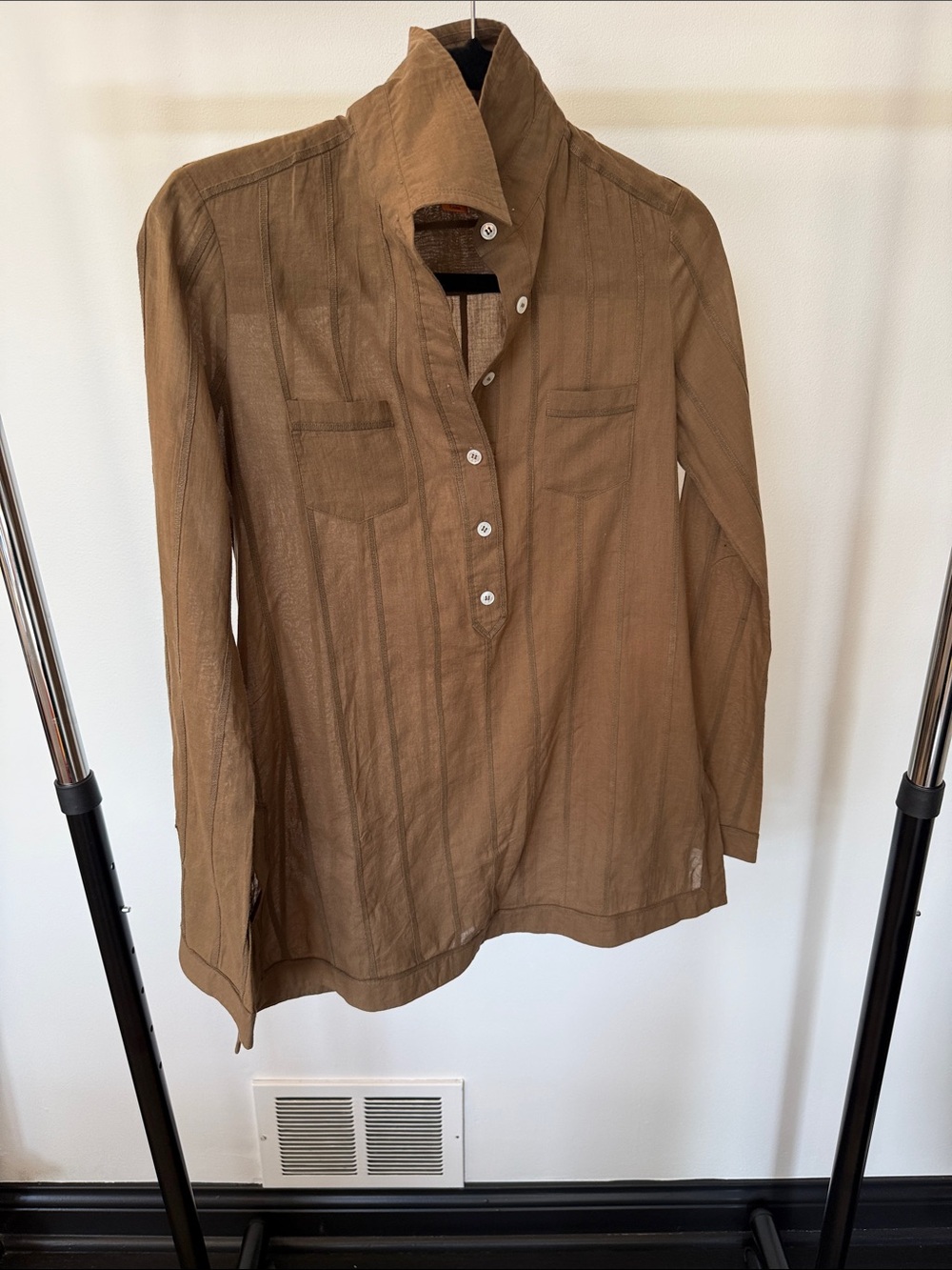 Tory Burch Tan Lightweight Women's Popover Tunic